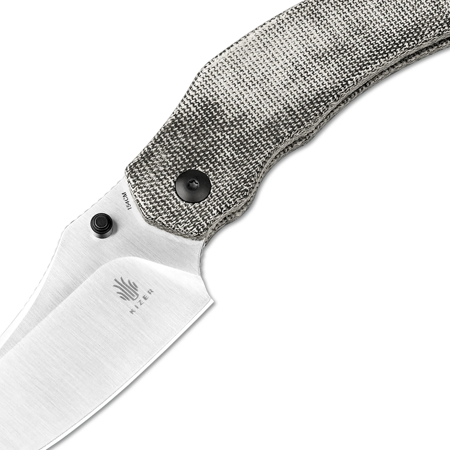 Imagem -06 - Kizer-canivete de Aço com Alça Durável Micarta Bulldog Sobrevivência Caça Ferramentas Edc V3672c2 154cm