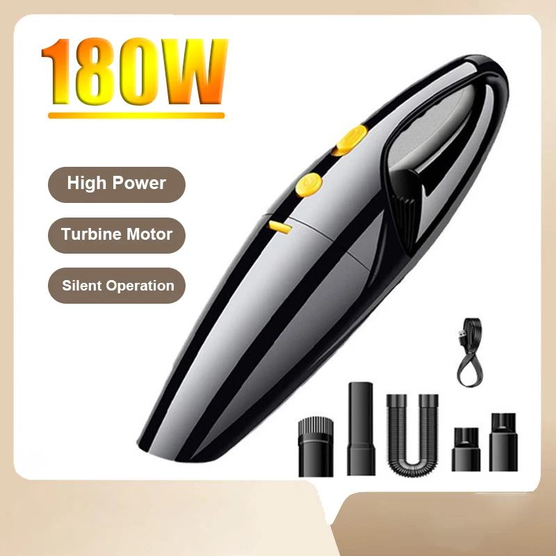 

High Power Car Wireless Vacuum Cleaner 180W Strong Suction Portable Cordless Handheld car Wash machine for Auto Home cleaning