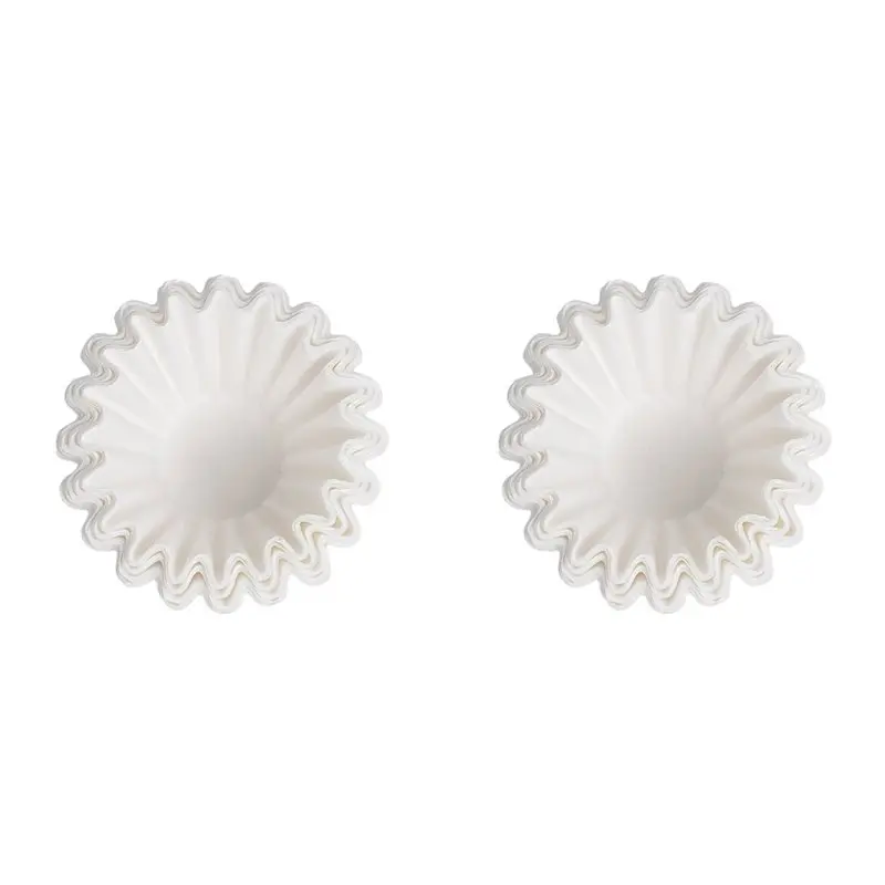 AB46-200X Coffee Filters,Basket Coffee Filter Paper,Pour Over Filter Papers Cake Shape,Compatible With Wave Dripper 155/185