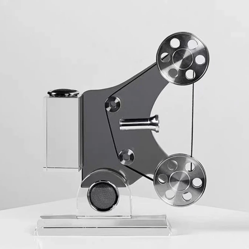 

Modern creative light luxury retro projector crystal decorative ornament model room living room TV cabinet desktop decoration