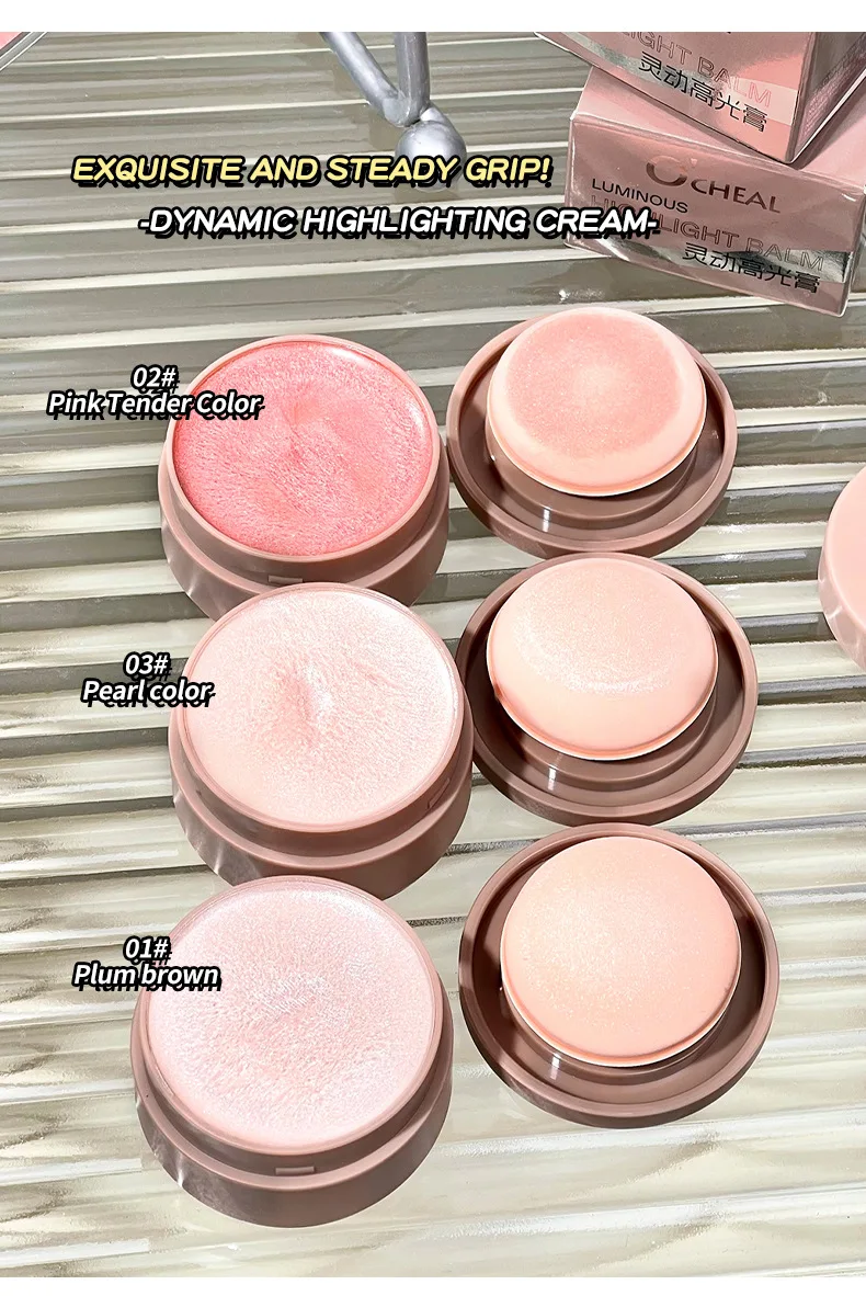 Rozświetlacz ziemniaczany w postaci puree do twarzy Naturalne rozświetlanie i konturowanie Rozmiarowy aplikator różu jedwabnego Balsam do różu