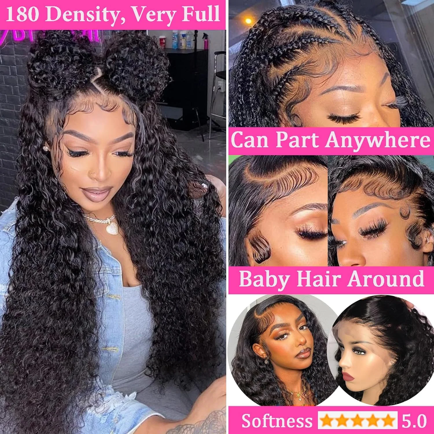 13x6 HD Lace Frontal Wig Human Hair Deep Wave Lace Front Wig Glueless Wig Human Hair Transparent Glueless Brazilian Wigs On Sale