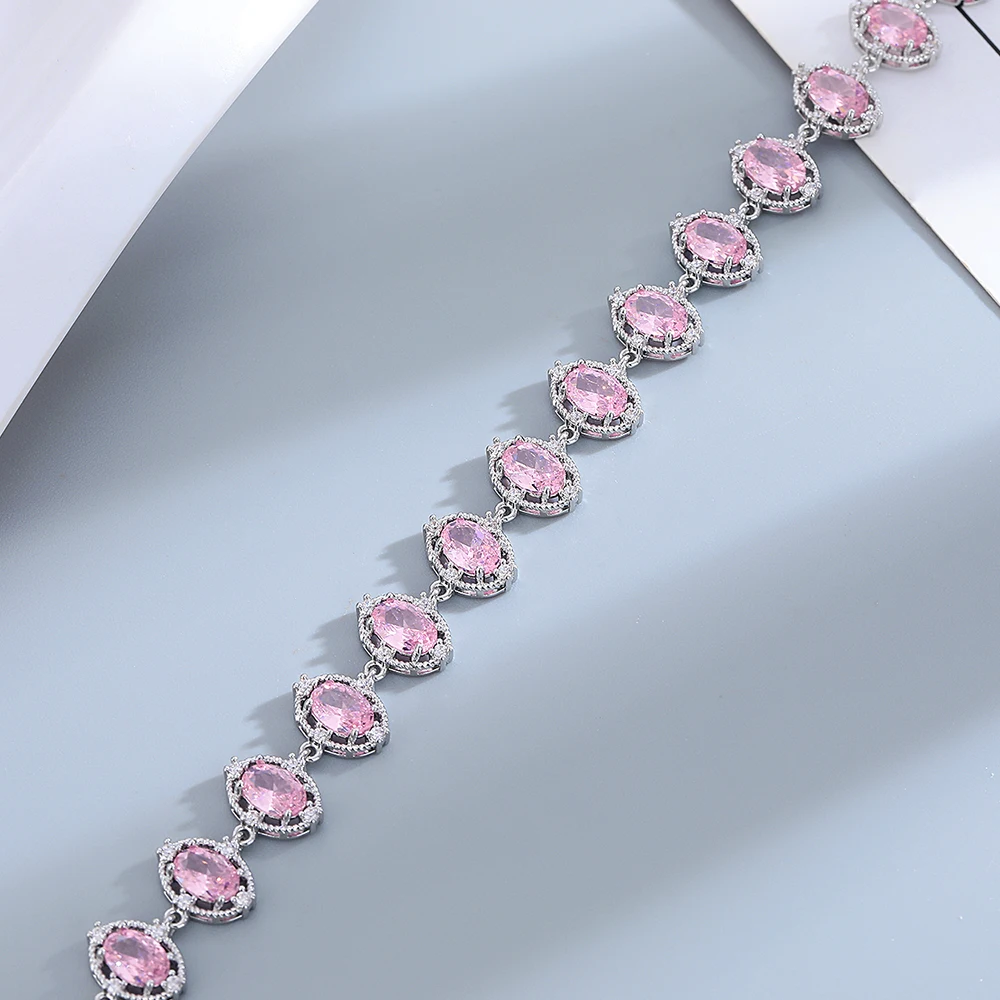 أساور روبي حمراء أنثى ريال S925 سوار من الأحجار الكريمة الفضية لهدية عيد ميلاد الطالب