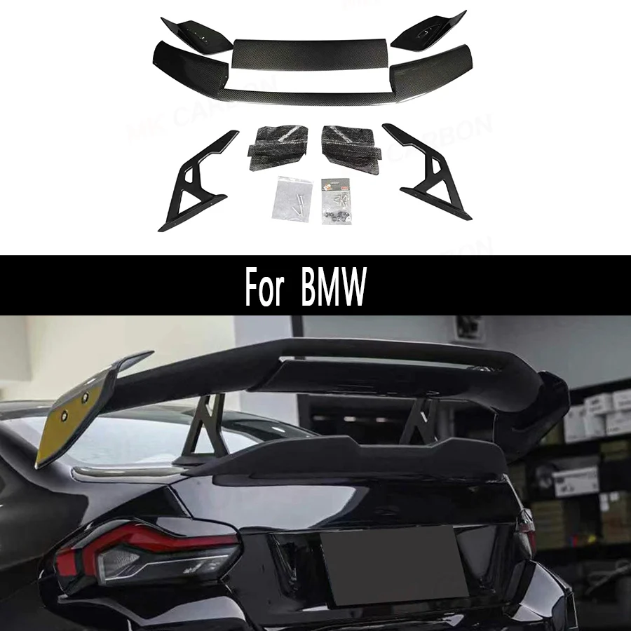 

For BMW M2 F87 G87 M3 G80 M4 G82 G83 Carbon Fiber Tail fins Rear Trunk Spoiler Guide Wing Rear Wing Car Trunk Diverter Body Kit