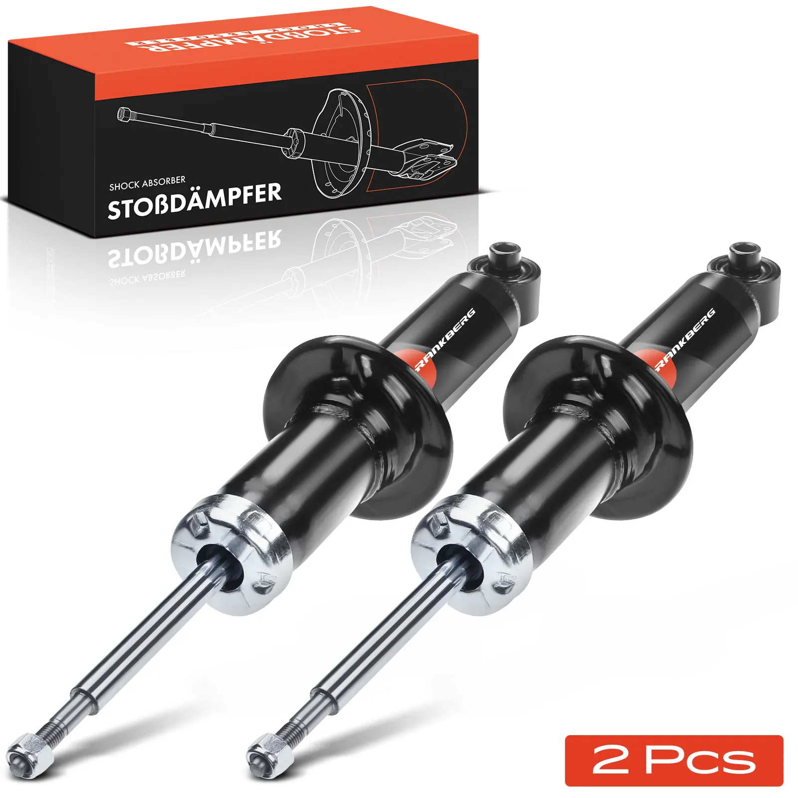 Frankberg 2x schokdemper achteras voor Audi A6 4A C4 V8 441 100 443 444 4A 200 447 448 1984-1997 E2014 3B0513031L E5087 E2051