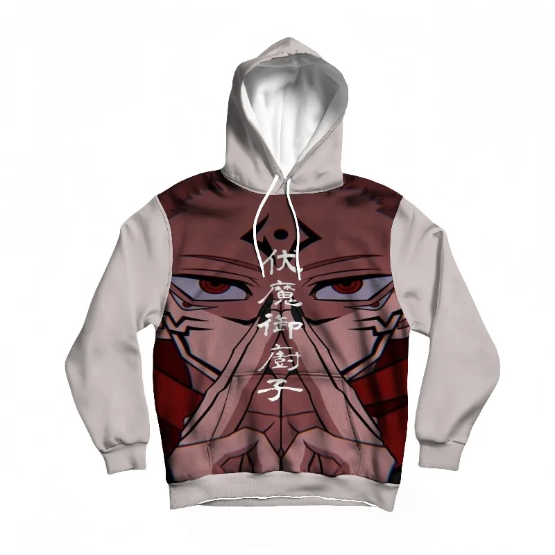 

Мужская толстовка с капюшоном в стиле аниме дзюдзюцу Кайсен Римень Сукуна с 3D принтом, повседневная уличная одежда, модный топ для фанатов, модная удобная одежда