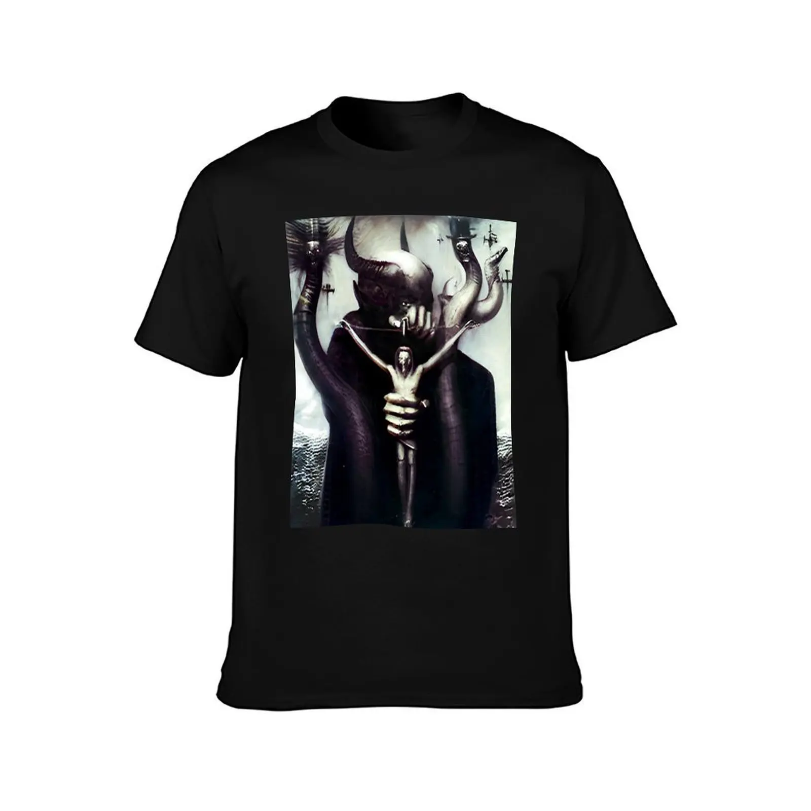 HR Giger Satan T-Shirt man t shirts for men t shirt for man 100 percent cotton T-Shirt