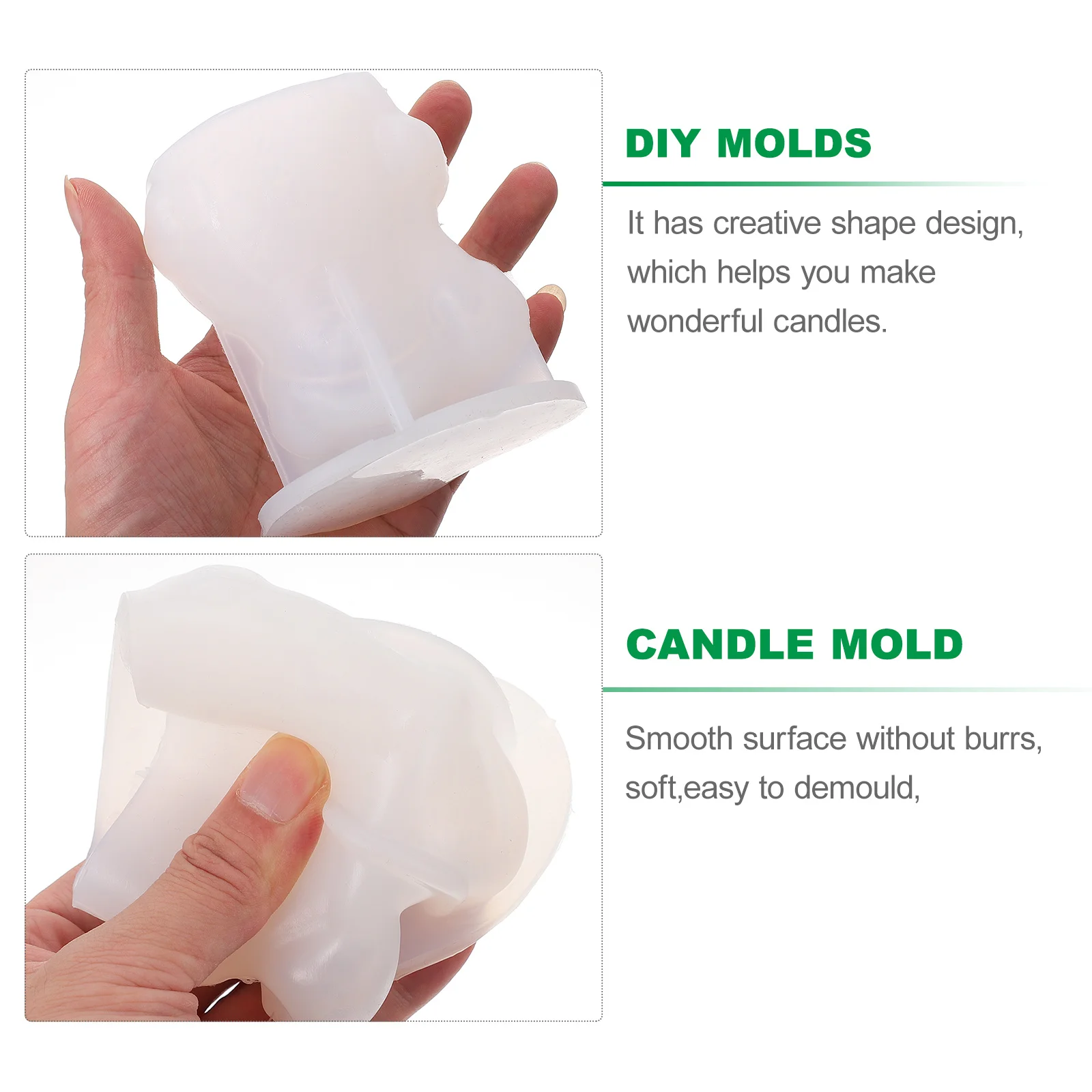 

Snowman Silicone Mold Creative DIY Mold for Handmade Scented Party Decoration Lightweight Easy to Use