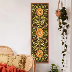 Tapeçaria Floral De Verão Indiano, Pendurado Na Parede, Girassol Psicodélico, Folhas De Plantas, Decoração De Casa Boêmia, Cartaz Arte, Presente