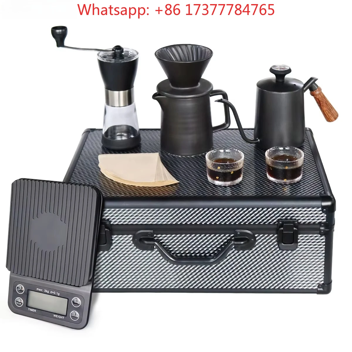 Stainless Steel Dripper Glass Coffee Tools Elegant Handmade Coffee Accessories Travel Box Gift Set