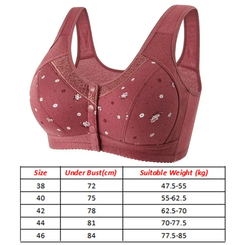Comfortable Floral Printed Underwear Convenient Breathable Tank Top Bra Floral Printed Widened Shoulder Straps