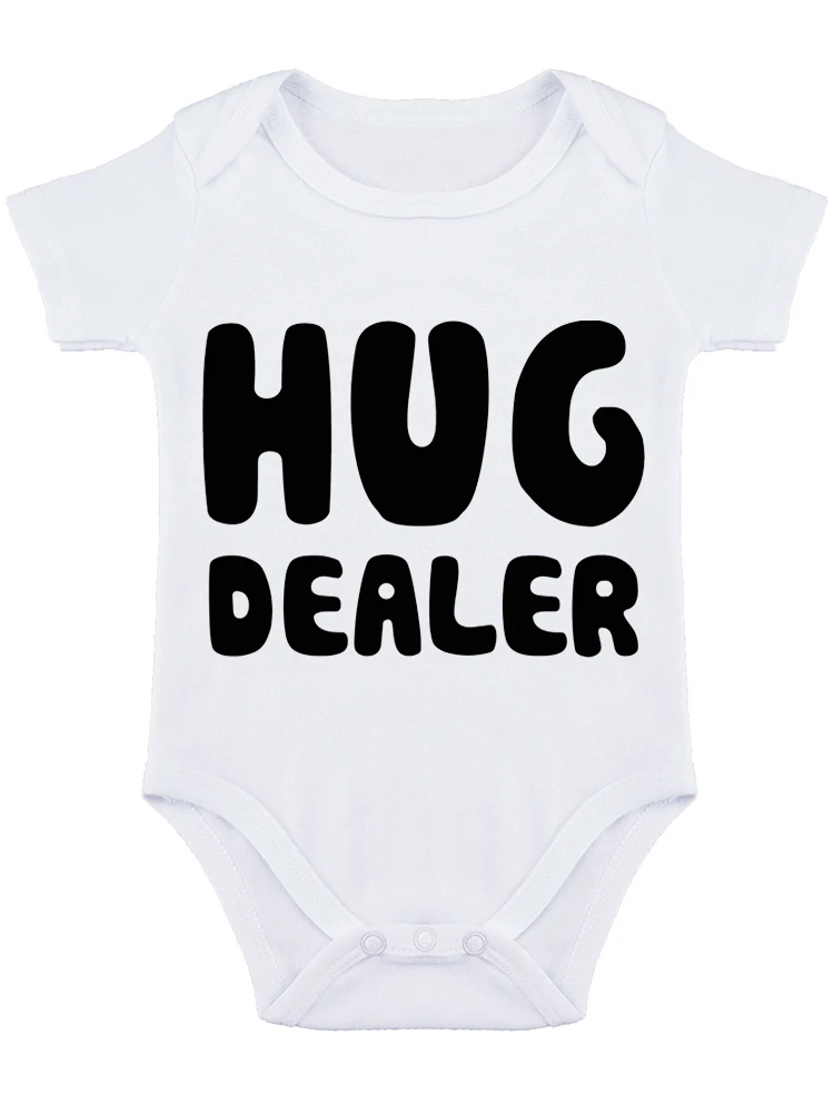 Hug Dealer Funny Baby onesie Cute Baby Bodysuit Baby Essentials Baby Boy Girl Clothes