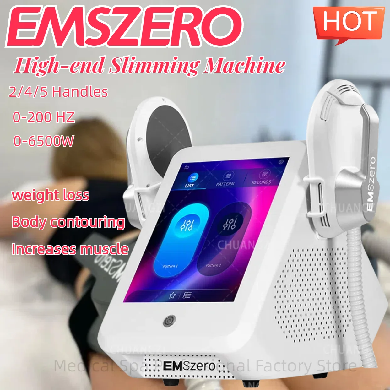 Ems Zero Tesla RF Body Sculpt 6500WMachine Professional Emszero Muscle Stimulator Slimming Portable DLS