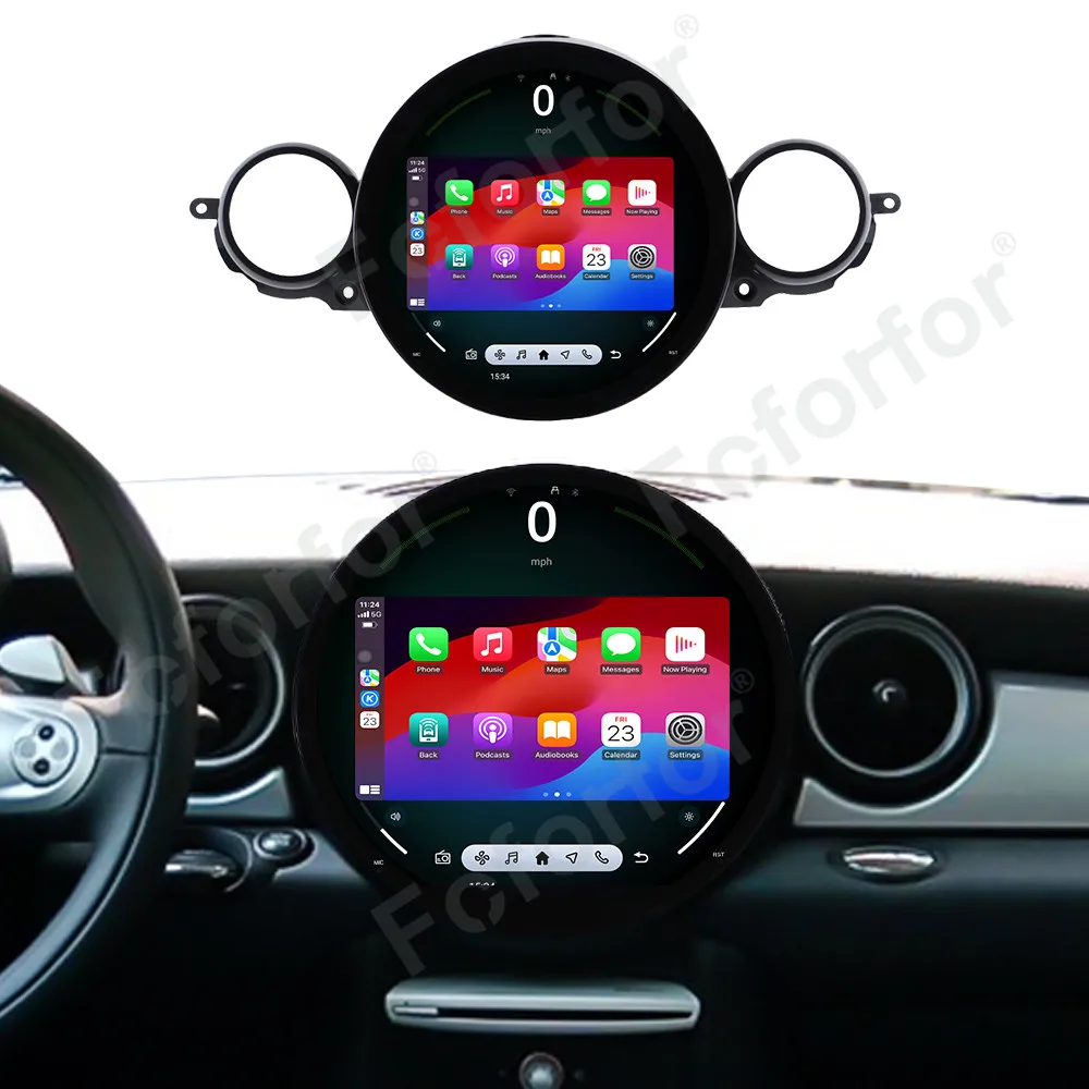 Обновление 11,7-дюймового автомобильного радио для BMW Mini F54 F55 F56 F57 F60 Android 14.0 Мультимедийный плеер CarPlay GPS-навигация Стерео 4G GSM