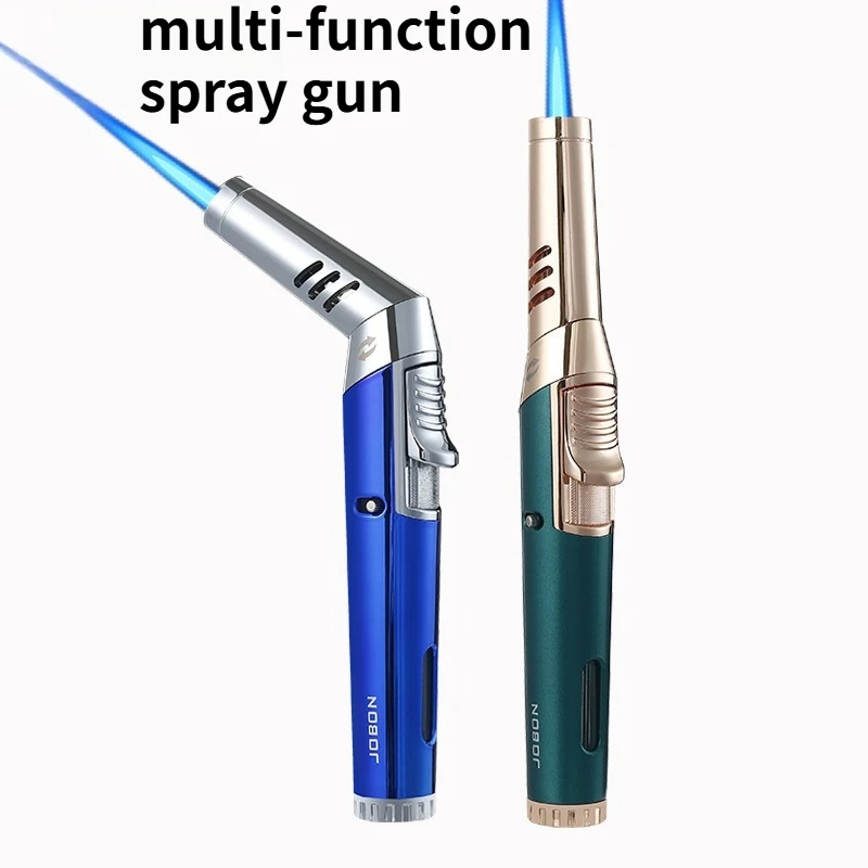 

New Flexible Nozzle Cigar Lighter with Visual Window Multi Functional Direct Flame Spray Gun Cigarette Accessories