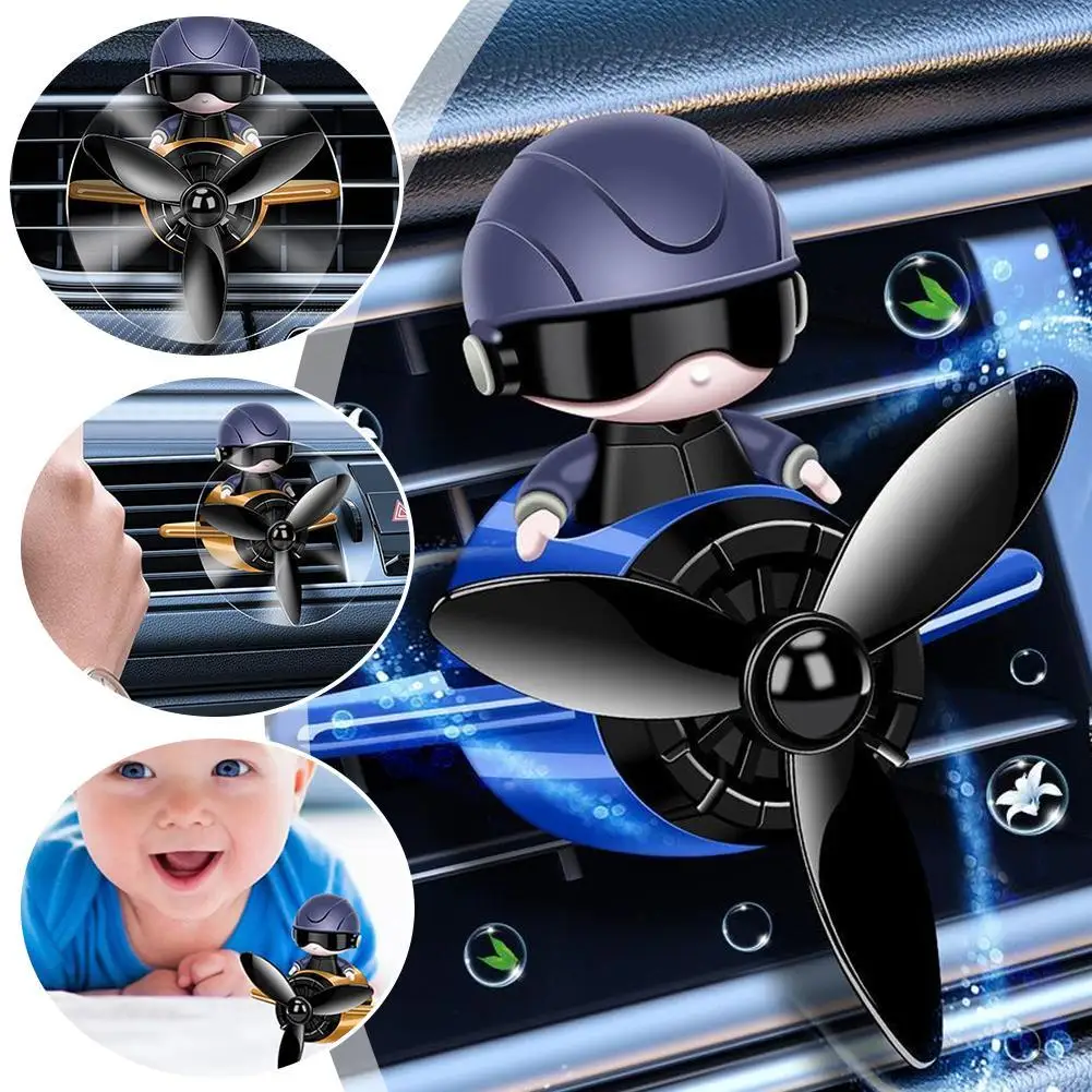 

2pcs Car Air Outlet Air Aromatherapy Freshener Cartoon Creative Aircraft Design Interior Decoration Car Air Freshener Diffuser