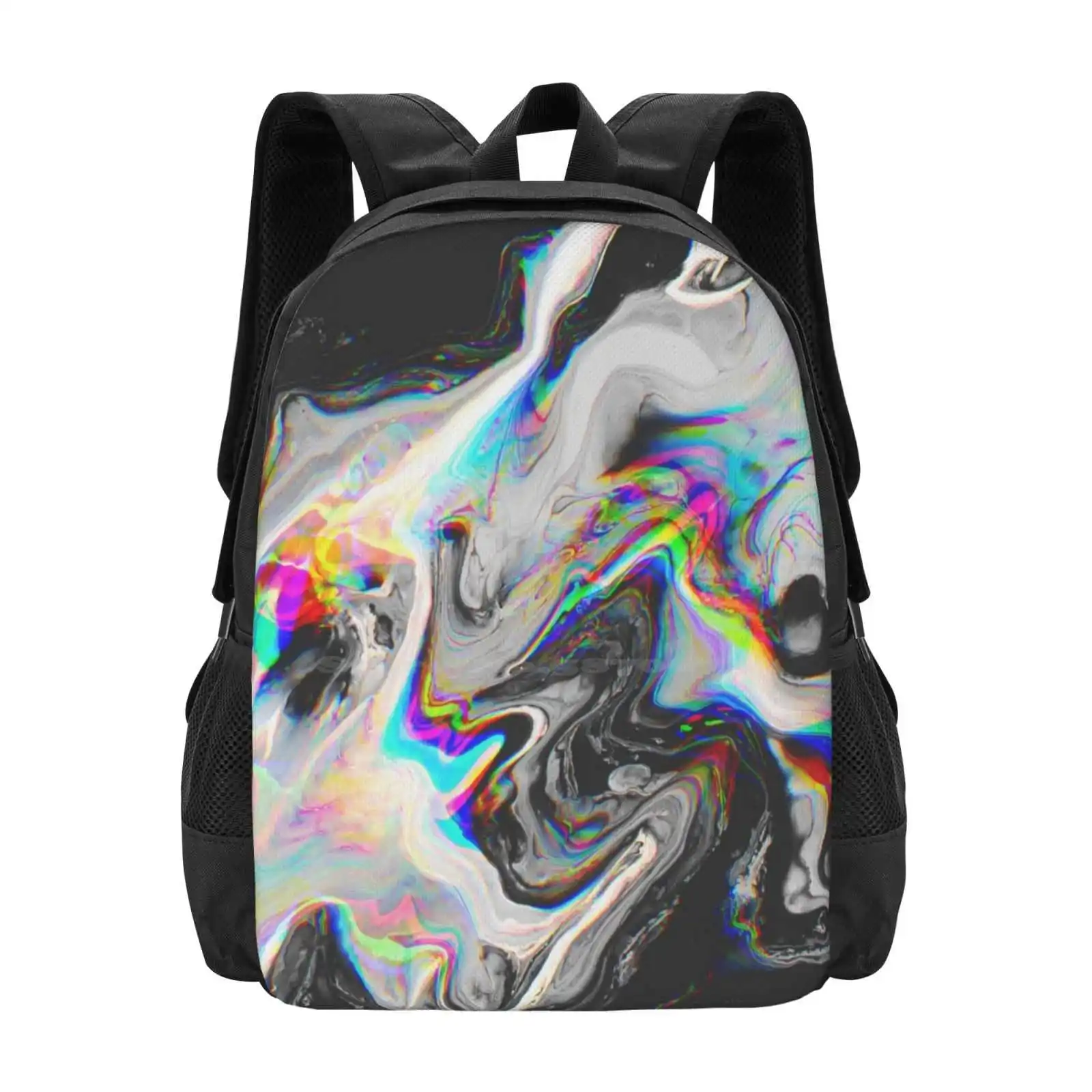 In Her Eyes That Says It All Teen College Student Backpack Pattern Design Bags Abstract Paint Pattern Texture Concept Color