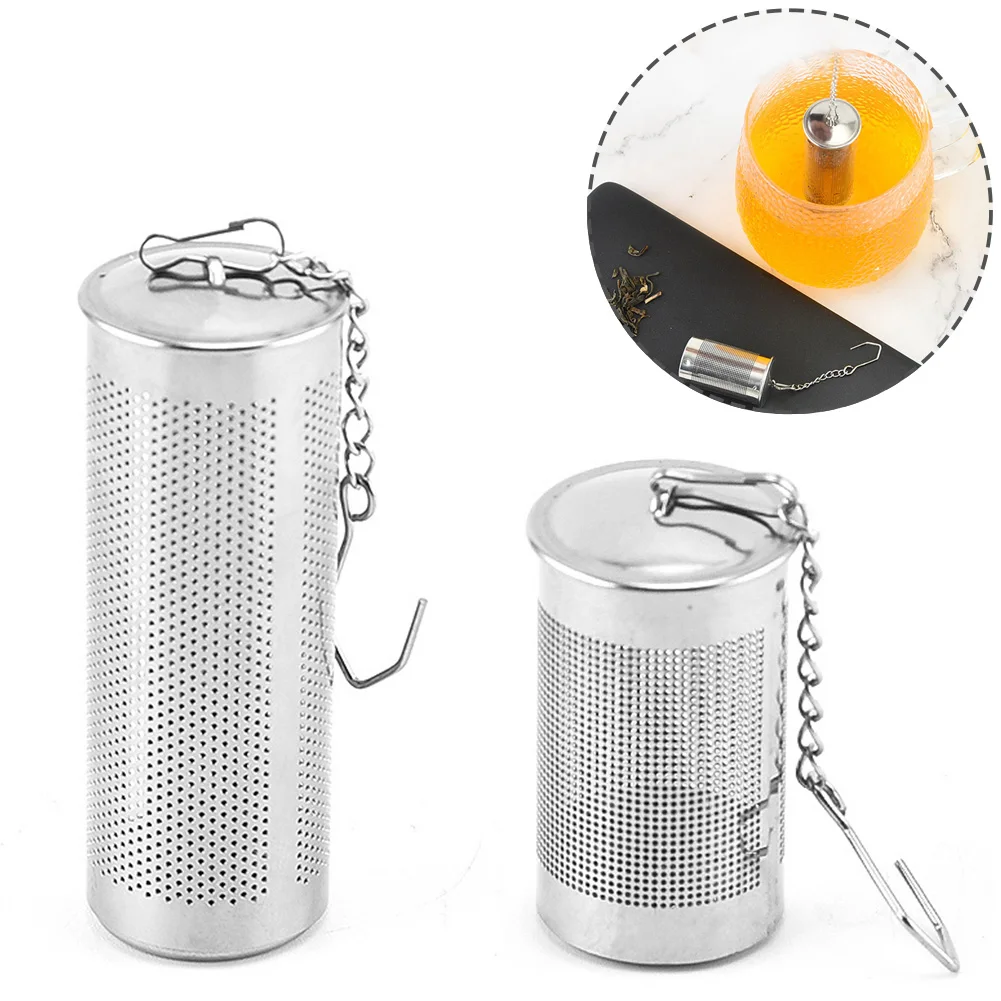 Tea Ball Strainers Stainless Steel Mesh Filters Infuser With Chain Hook Seasoning Filter Balls Kitchen Accessories