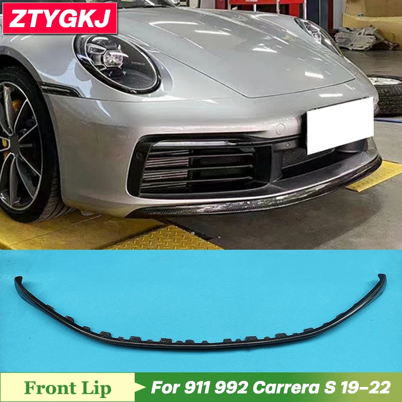 P Style High Quality Carbon Fiber Front Bumper Lip Splitters For Porsche 911 992 Carrera S Tuning 2019-2022