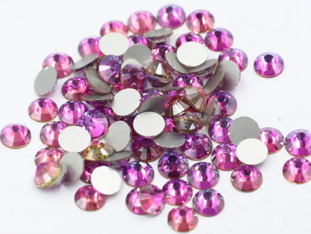 Multi colori SS3-SS30 Non Hot Fix strass posteriore piatta cristallo strass glitter pietra per manicure fai da te 3D nail art tessuto indumento