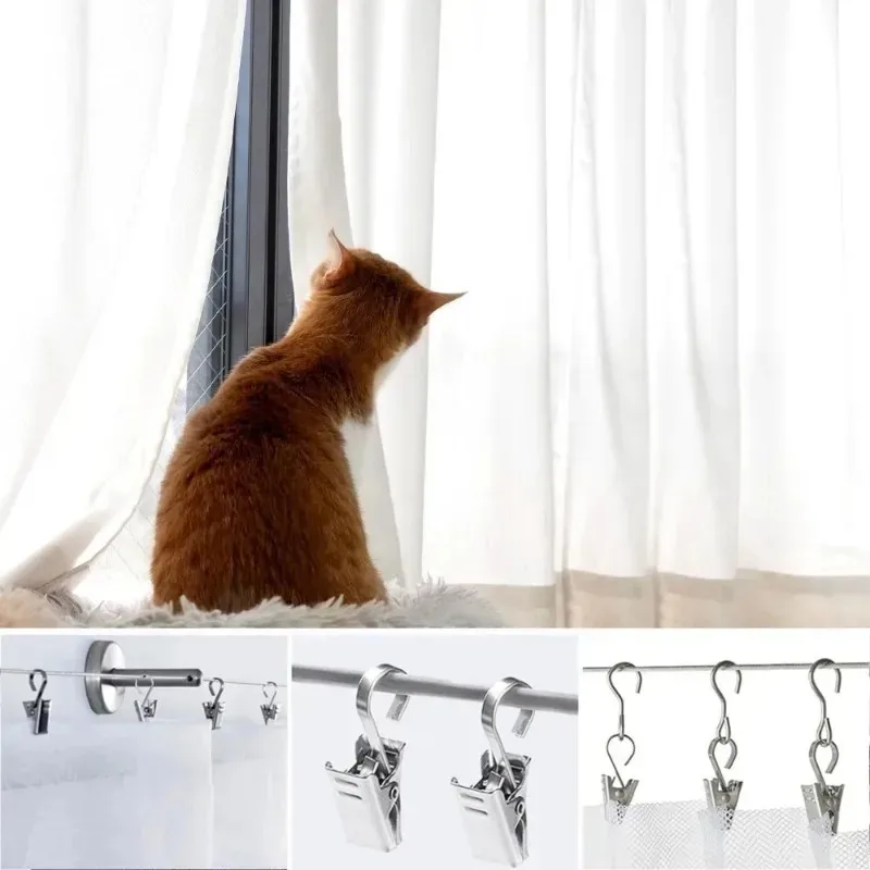 Stainless Steel Multifunctional Hanging Clip Curtain Clip Accessories for Hanging Photo Curtains Decorative Curtain Clips