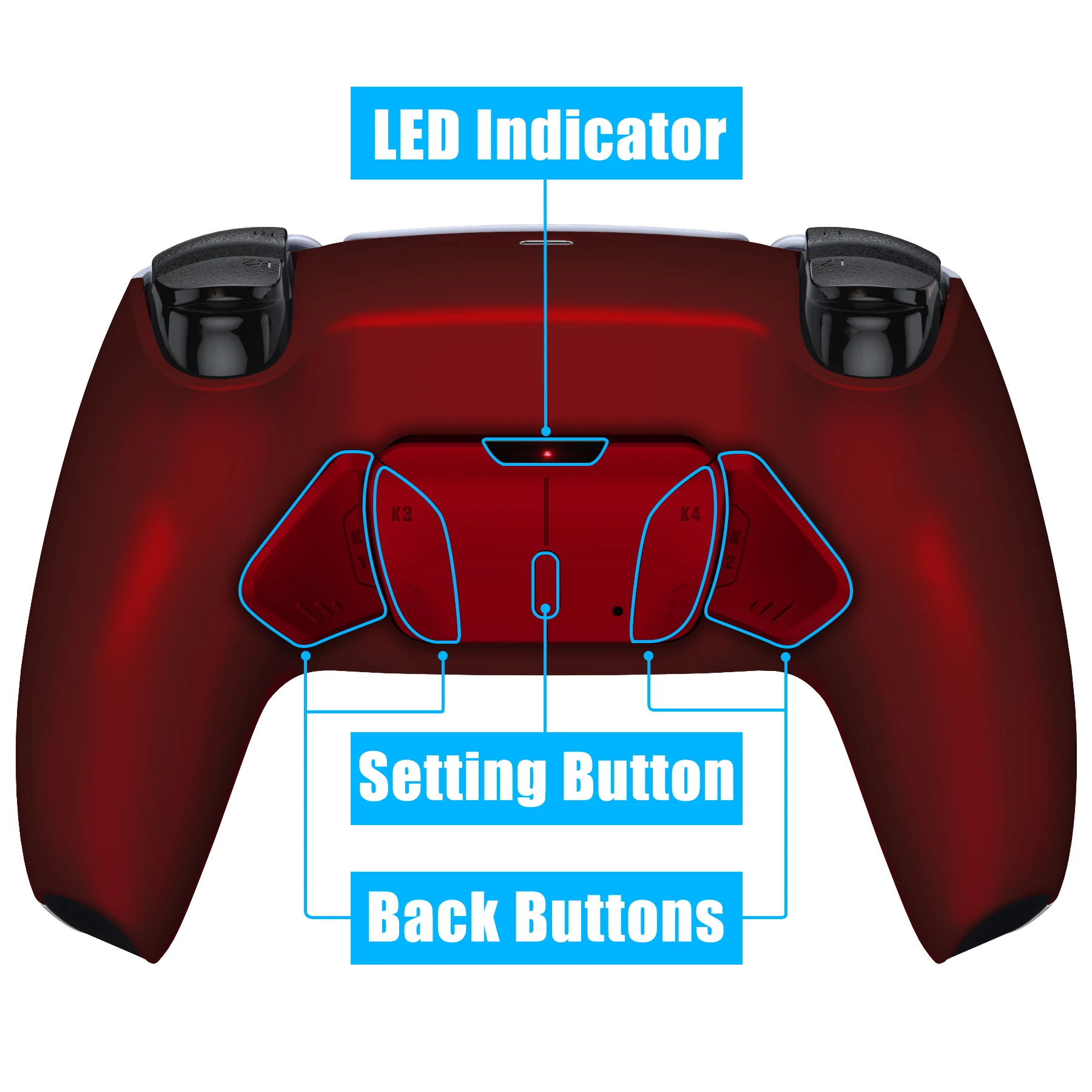 Kit de lembrete programável eXtremeRate RISE4 V3 para controlador ps5 BDM-030/040/050, placa de atualização e escudo traseiro redesenhado e botões