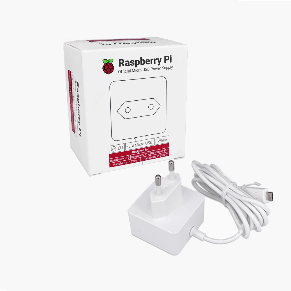 Raspberry Pi 12.5W Power Supply 5.1V 2.5A Micro USB Power Adapter 18AWG Cable  for Raspberry Pi 3B+ 3B Zero 2 W EU US UK Plug