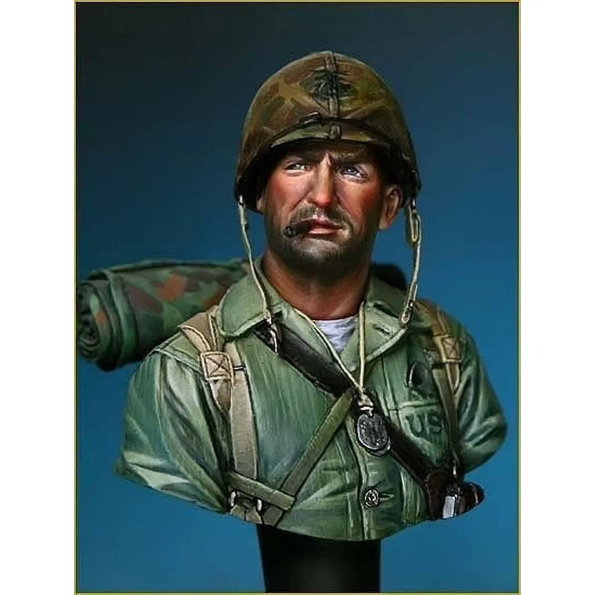 

GK1/10 resin figure Half-length portrait model kit, World War II US Marine Corps, unassembled and unpainted GK