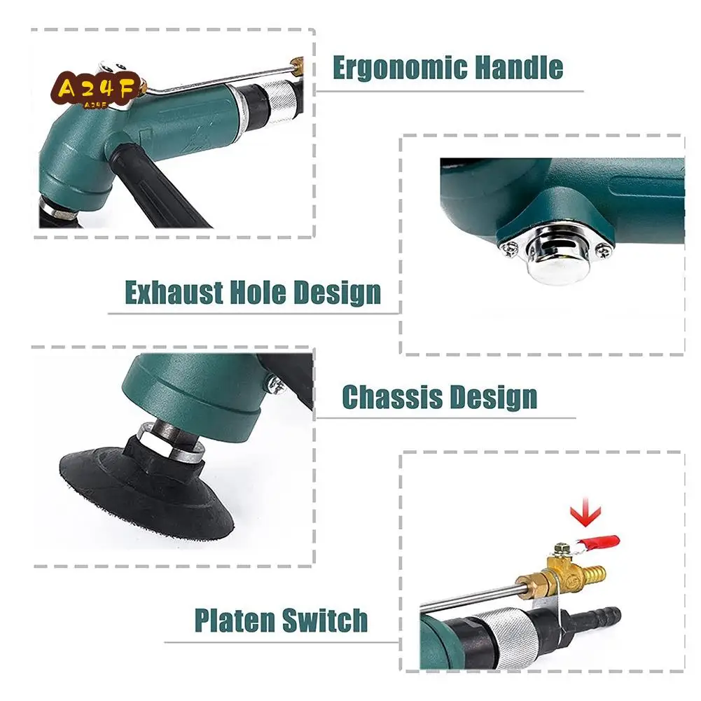 

A24F-Wet Air Stone Polishers Pneumatic Water Grinders 10000RPM Air-Powered Wet Sander For Concrete Stone Granite