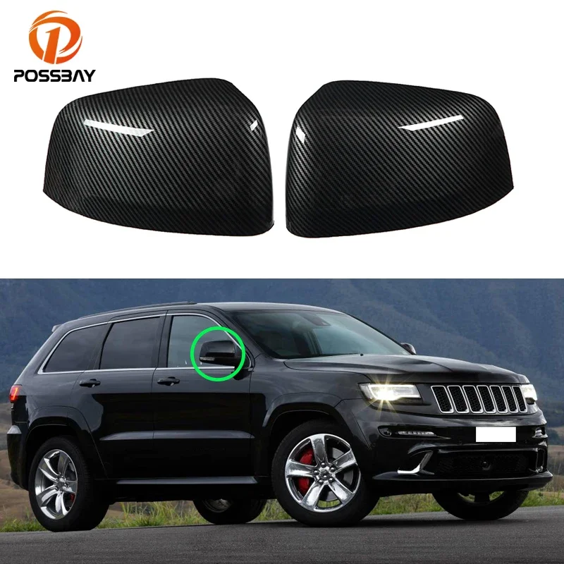 

1Pair Car Rearview Wing Mirror Cover Door Side Mirror Shell Left Right For Jeep Grand Cherokee/Dodge Durango 2011-2018 2019 2020