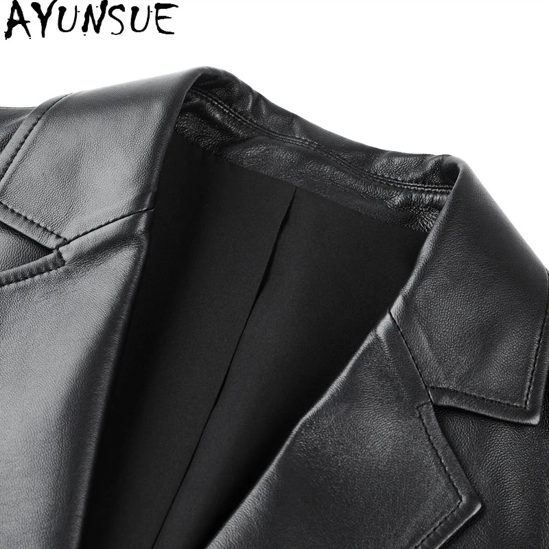 AYUNSUE Real Sheepskin Mens Jacket Genuine Leather Jacket Men Clothing High Quality Jackets for Men Autumn Winter Мужская Одежда