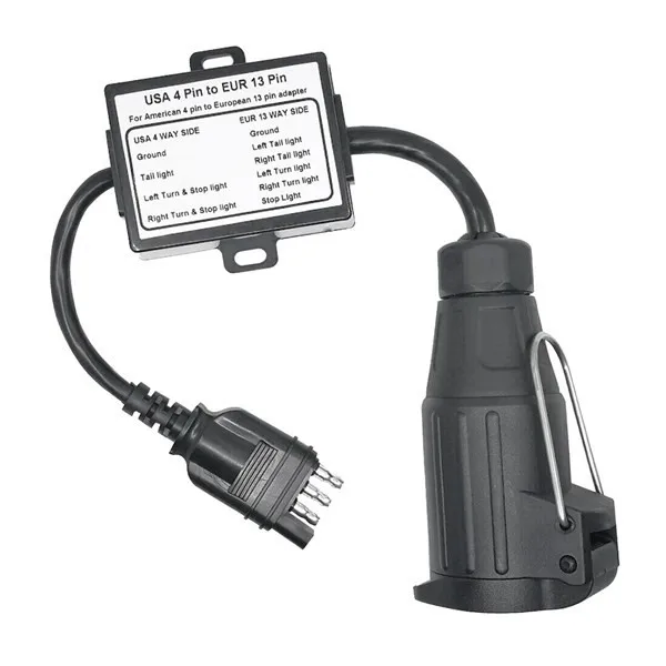 TM8088B European Union Trailer Light Duty Converter US 4 Pin To European Union 13 Pin Socket