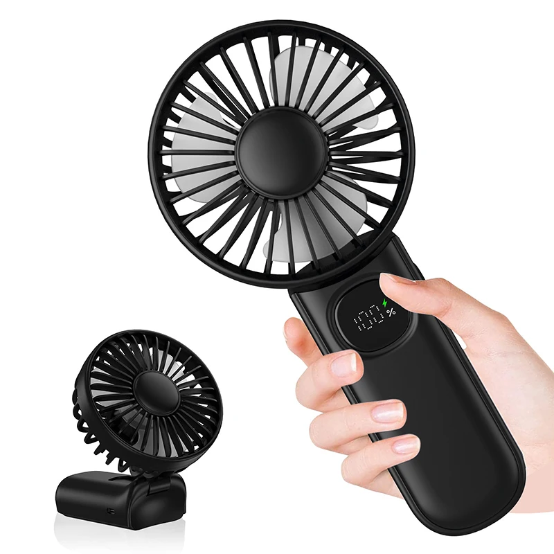 5 Speeds Foldable Mini Fan Table Fan Rechargeable Mini Fan