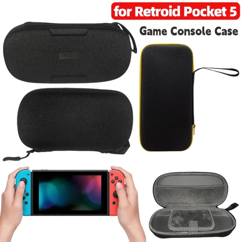 Tragetasche für Retroid Pocket 5, Handheld-Spielekonsole, Tragetasche, stoßfest, kratzfest, Reise-Schutztaschen