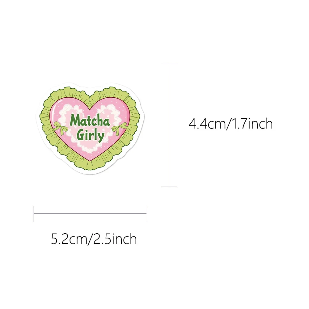 50Pcs ​Cute Matcha Stickers Matcha Girly DIY Stickers Scrapbooking Phone Luggage Skateboard Waterproof Decals - náhled 4