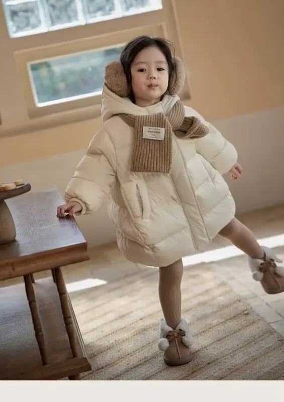 Winter jacket for Boys Girls Down Jacket Thickened-Padded Parka Jackets Children Thick Warm Cotton Coats 3-10Y