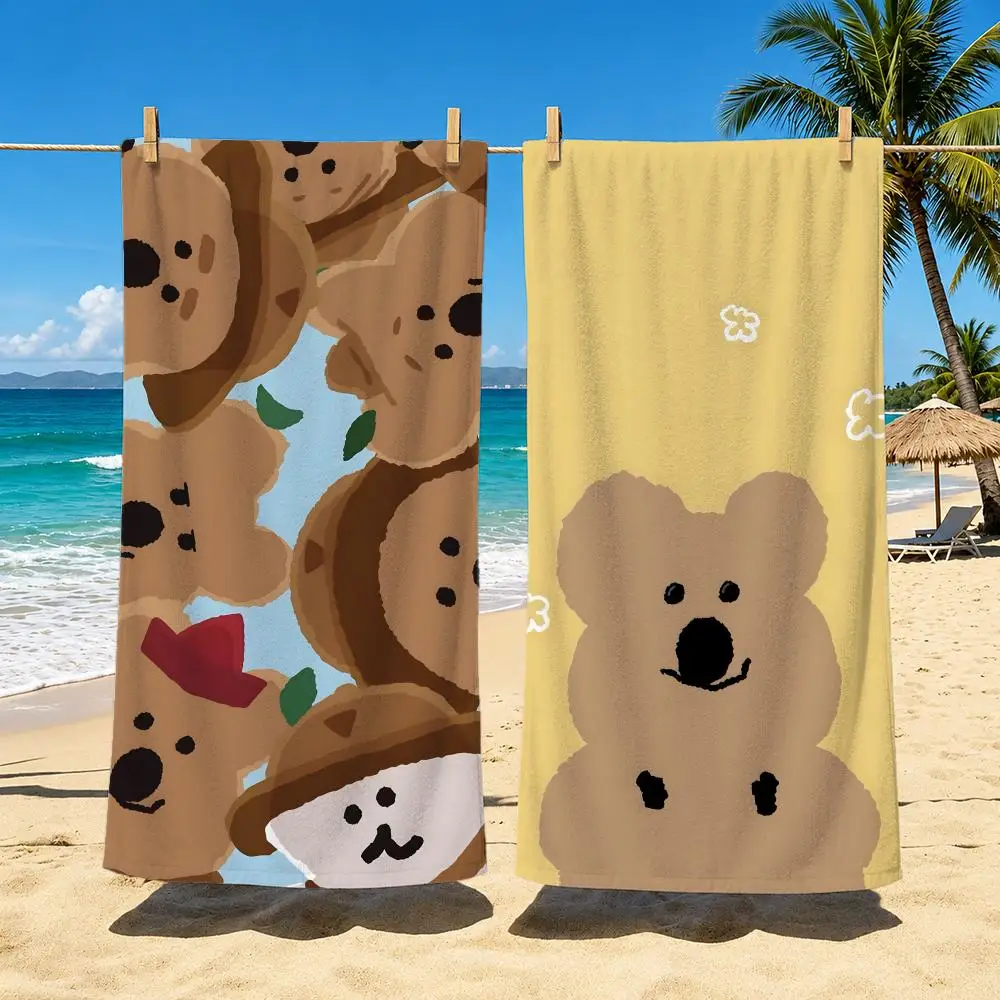 Character D-Dinotaeng Quokka Towel Towel beach towel, quick drying absorbent bath towel for Swim,Gym,Camping,Outdoor hot