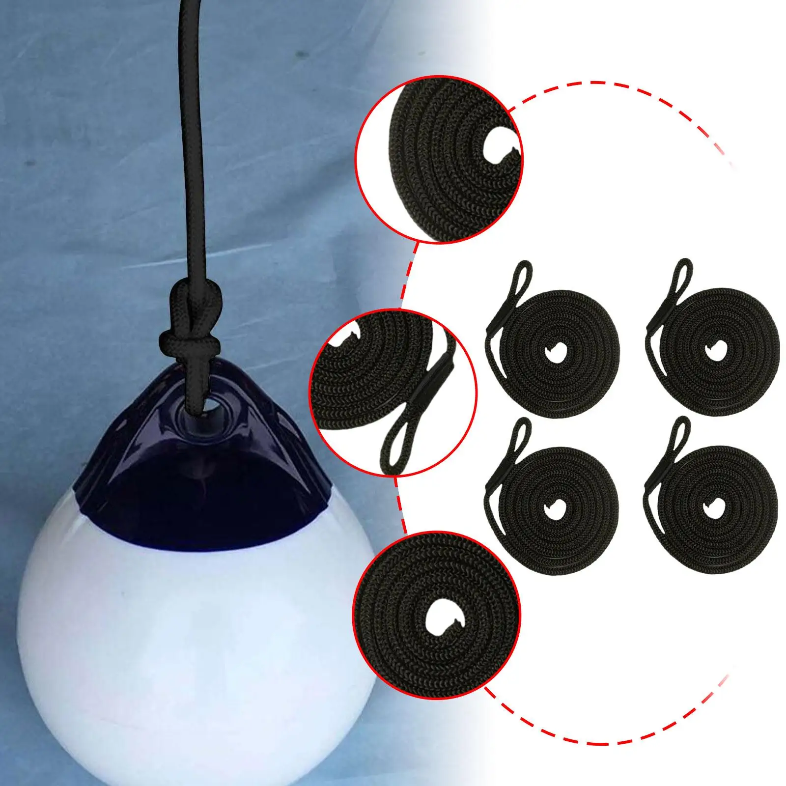 4x Boat Bumpers Fenders for Pontoon Boats Boat Accessories Mooring Rope