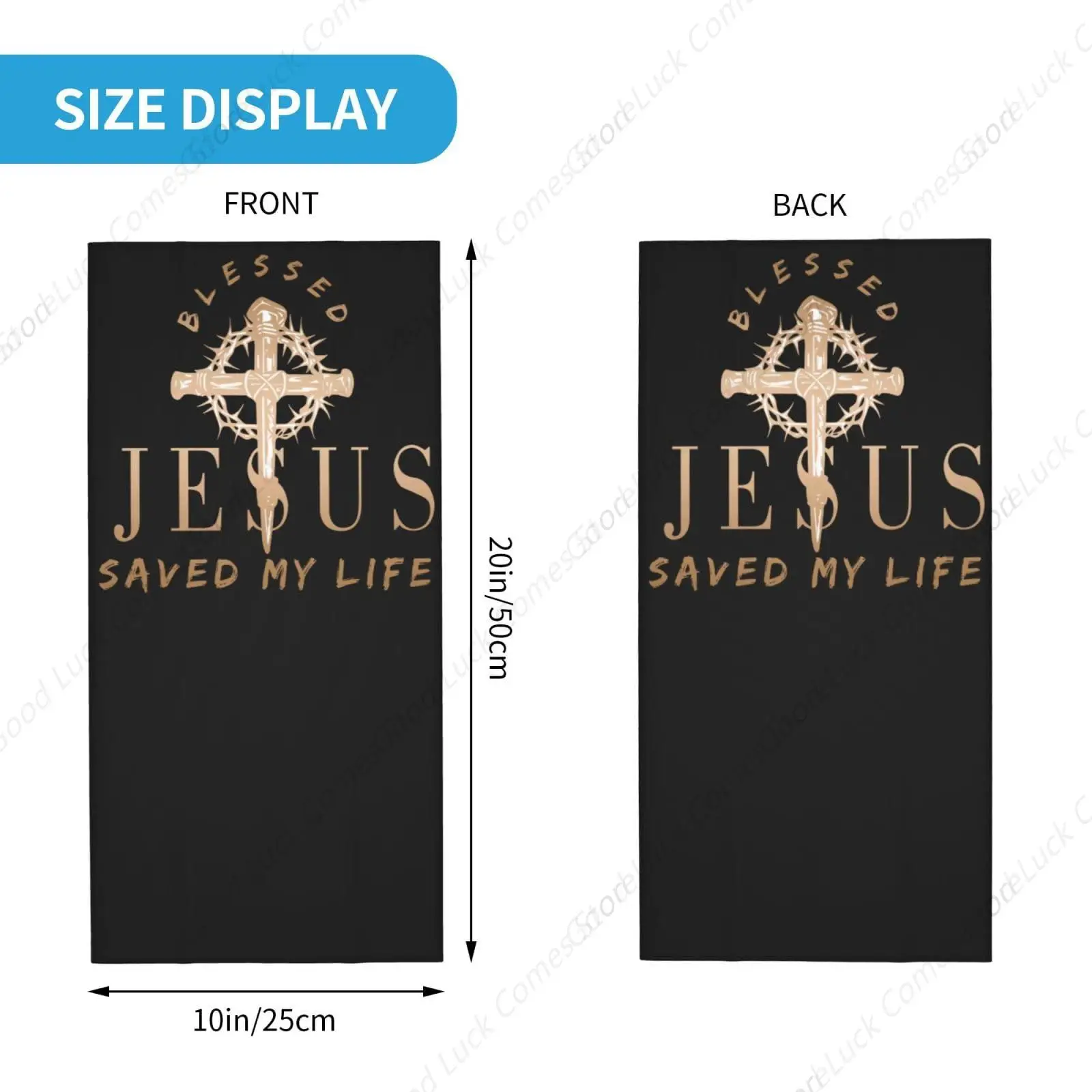 يسوع المسيح أنقذ حياتي برازن الرقبة الجراب واقي الوجه قناع باندانا التمساح بالاكلافا أنبوب الوجه وشاح عقال قناع رياضي #2