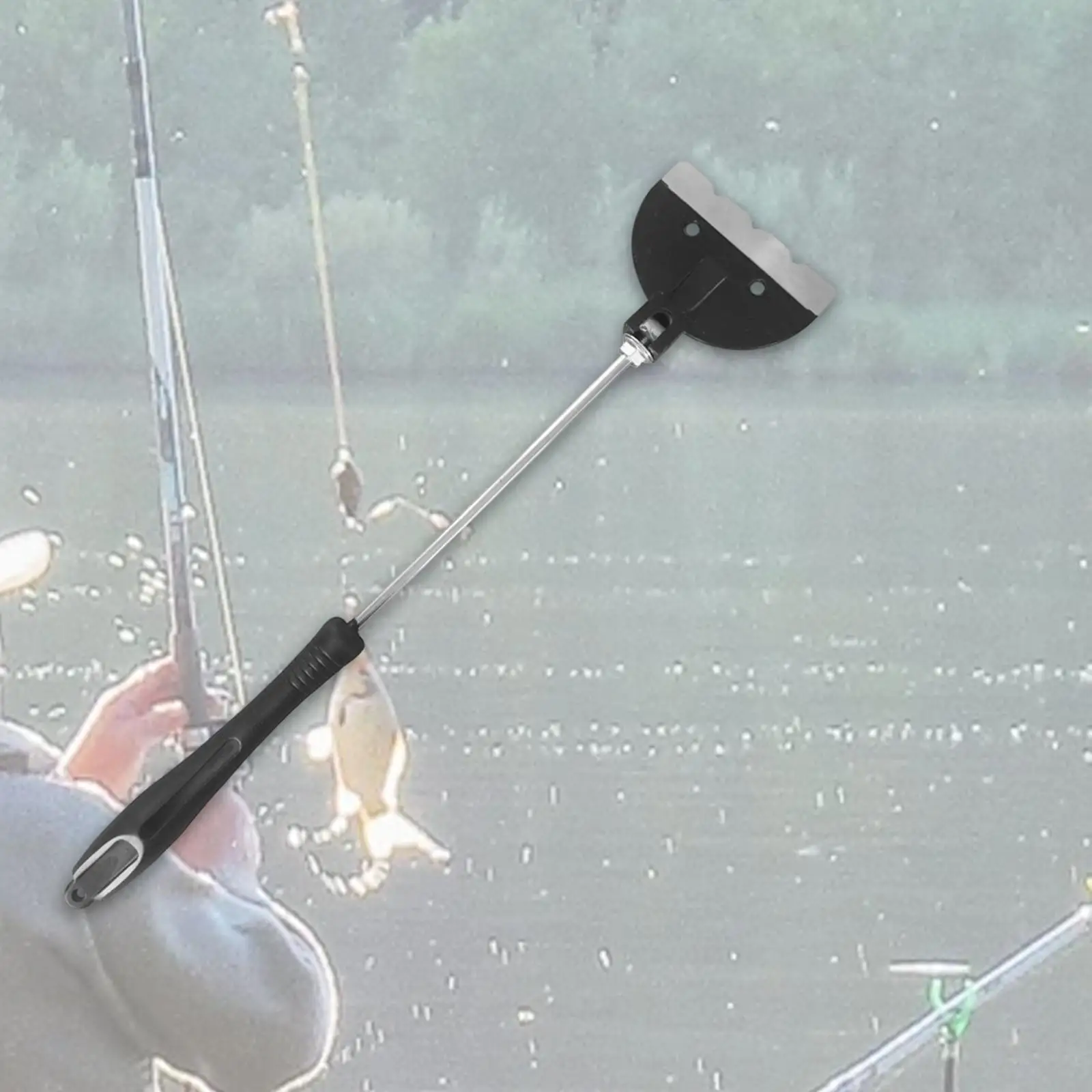 

Shrimp Bait Spade Rotatable Head, Easy to Use Professional Comfortable Handle Durability Stainless Steel Fishing Tool