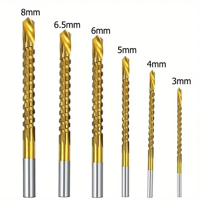 Multifunction Titanium Coated Cobalt Drill Bit Spiral Screw Metric Composite Tap Twist Hole Opener Cutting Drilling Polishing