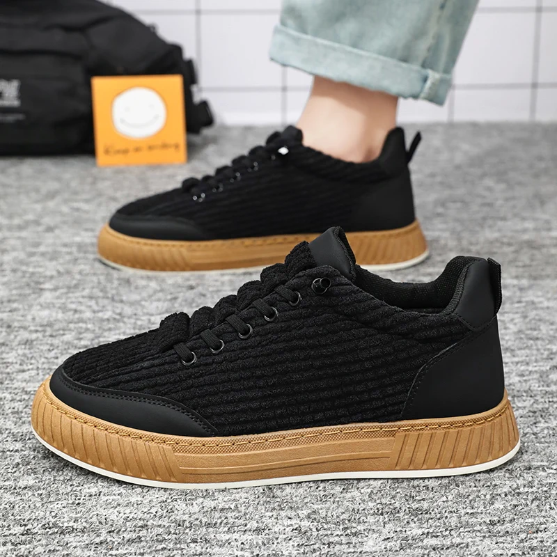 Slip On Men Casual Shoes Canvas Upper Males Sneakers Comfort 2023 Autumn Leisure Mens Dress Shoes