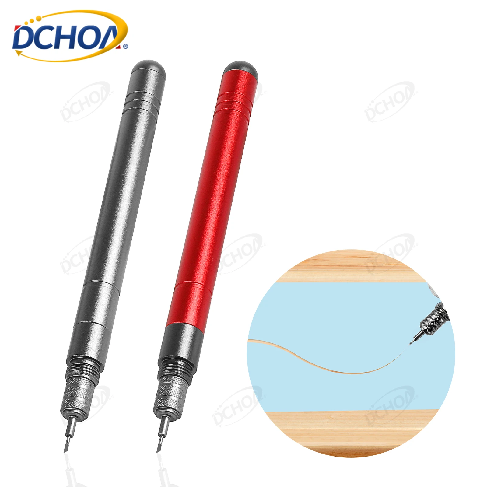 DCHOA Vinyl Car Wrapping PPF Decon Pen With Carving Knife Function Dust Needles Film Install Stain Removal Tool Accessories