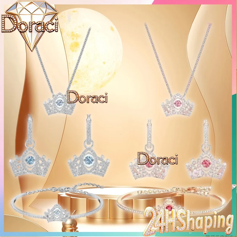 

Много стилей Doraci-высококачественный оригинальный логотип Bee A QUEEN Series, женский комплект украшений, комплект украшений с короной, кристально чистый стиль