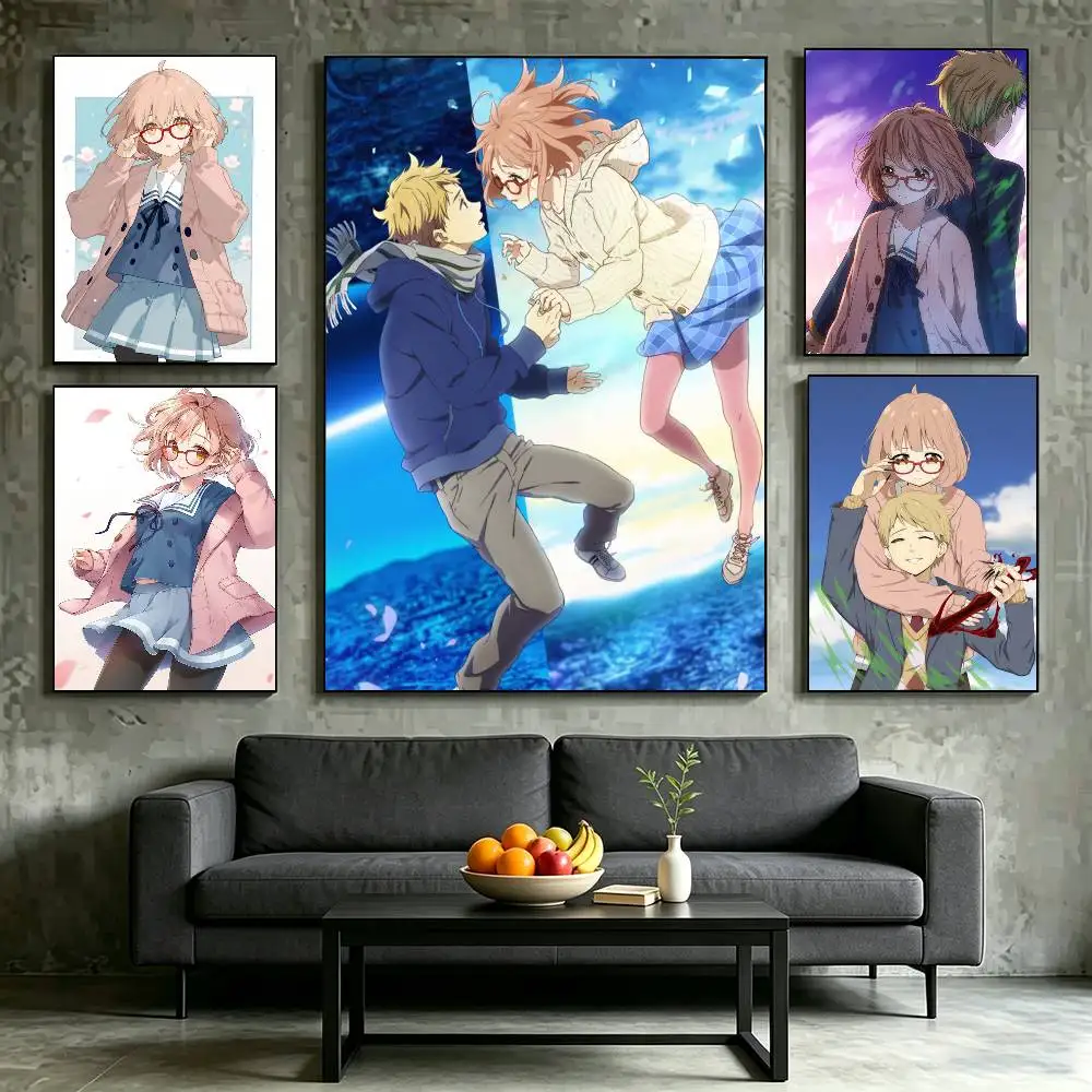 Anime B-Beyond the Boundary Poster Waterproof Wall Art Sticker For Bar Living Room Vintage Decor High Quality Print Gift
