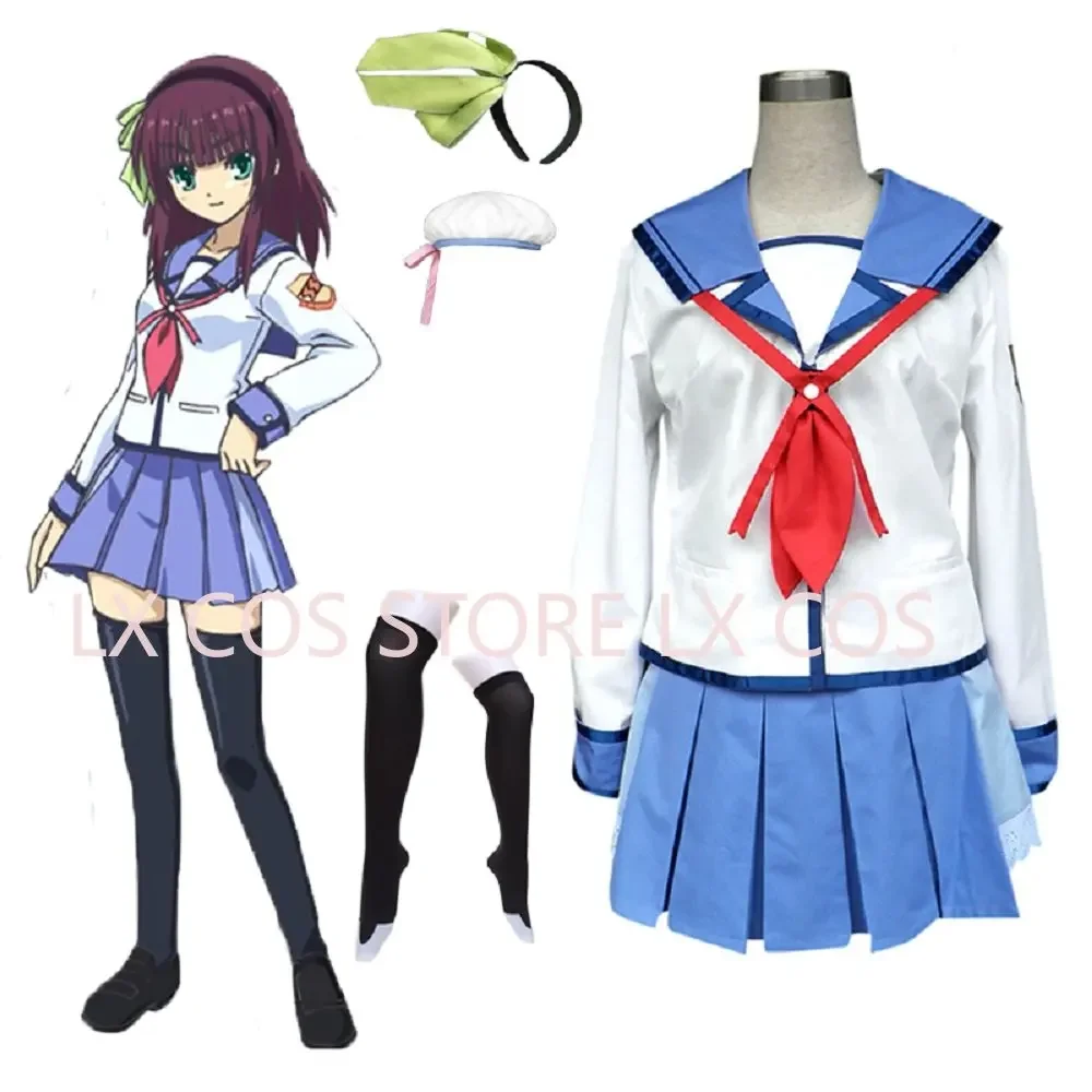 Unisex Anime Cos Angel Beats! Nakamura Yuri Cosplay Costumes Outfit Halloween Christmas Uniform Suits Clothes