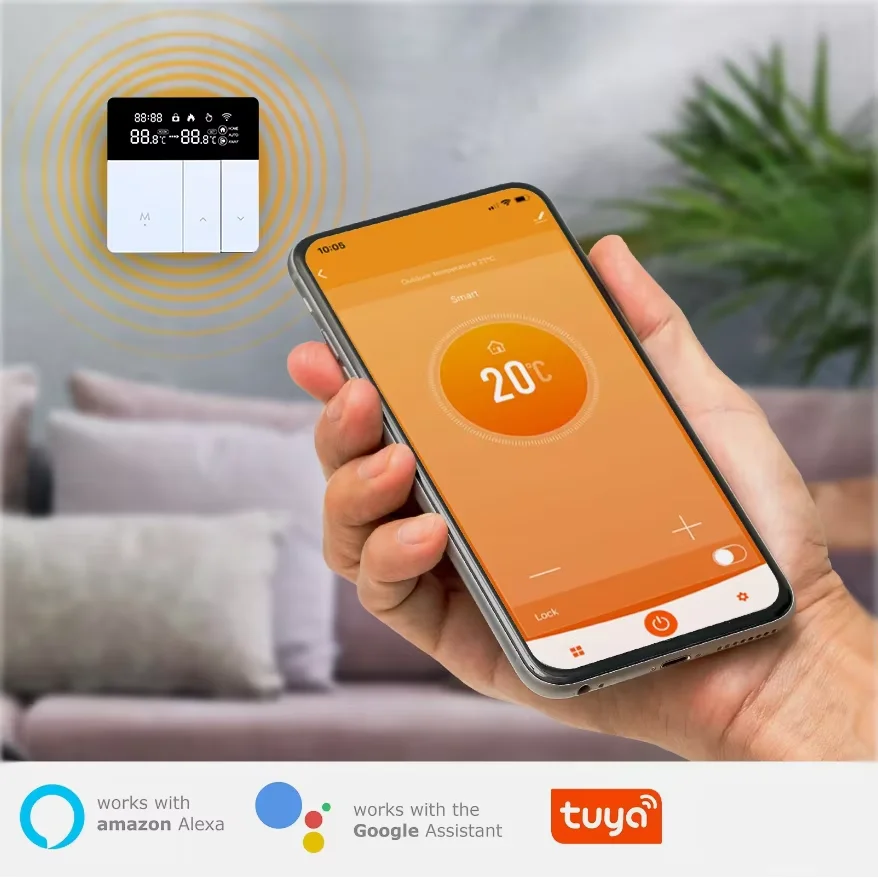 Tuya i8HGB Wifi Smart Heating Thermostat LCD Display Voice Control Alexa Tuya Alice/Electric/Water Floor Temperature Controller