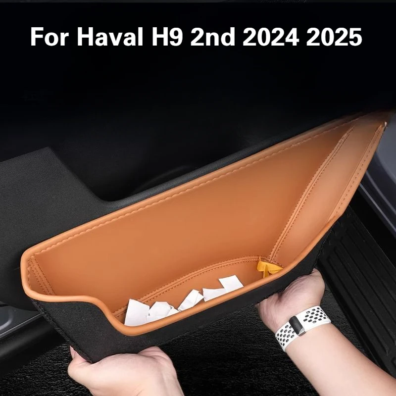 

For Haval H9 2nd 2024 2025 Car Styling Door Storage Box Front Rear Door Storage Box Interior Storage Box Auto Accessories