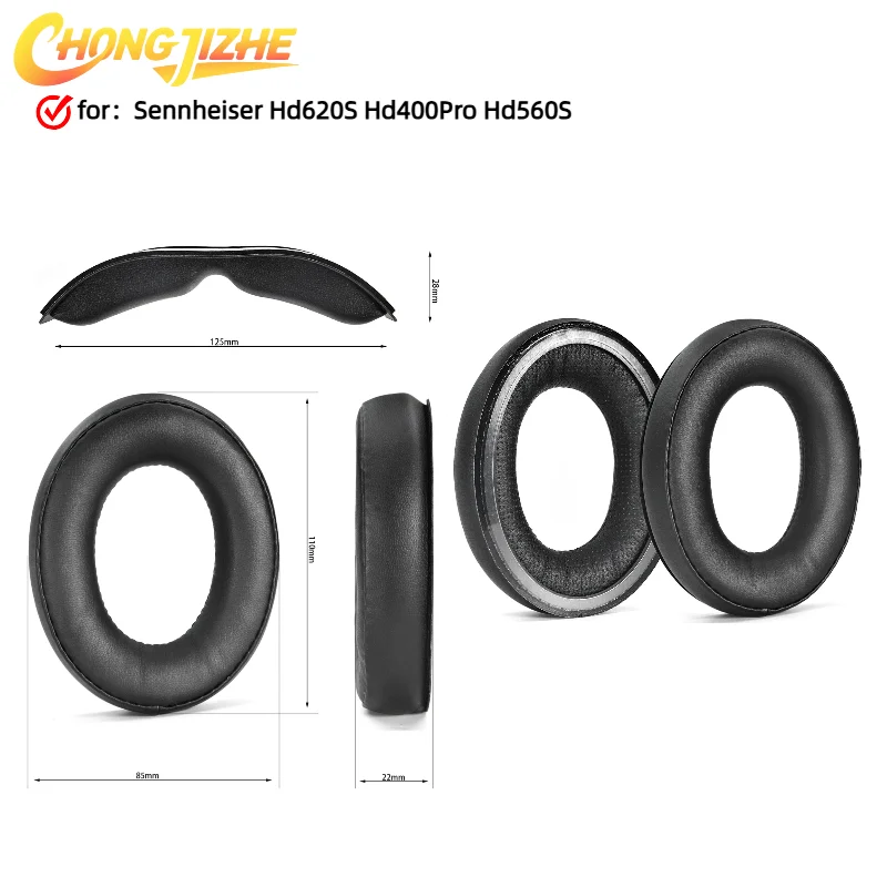 

CHONGJIZHE Replacement Protein Ear Pads for Sennheiser Hd620S Hd400Pro Hd560S Headphones Soft Foam Ear Cushions High Quality