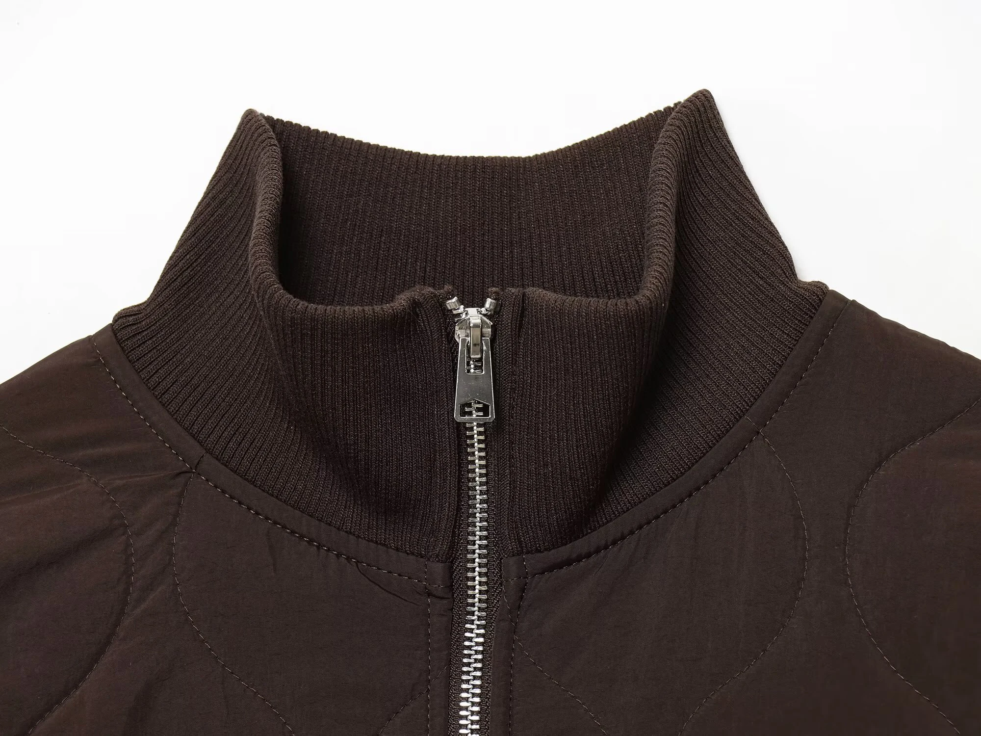 Jesienne Nowości Damskie 2025 Moda Szeroka Silueta Pikowana Kurtka z Cienkiej Bawełny Kurtka Bawełniana